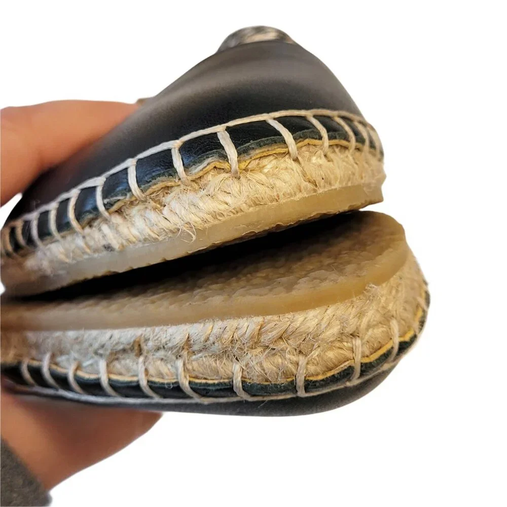 Loeffler Randall Black and White Espadrille Flats 7.5